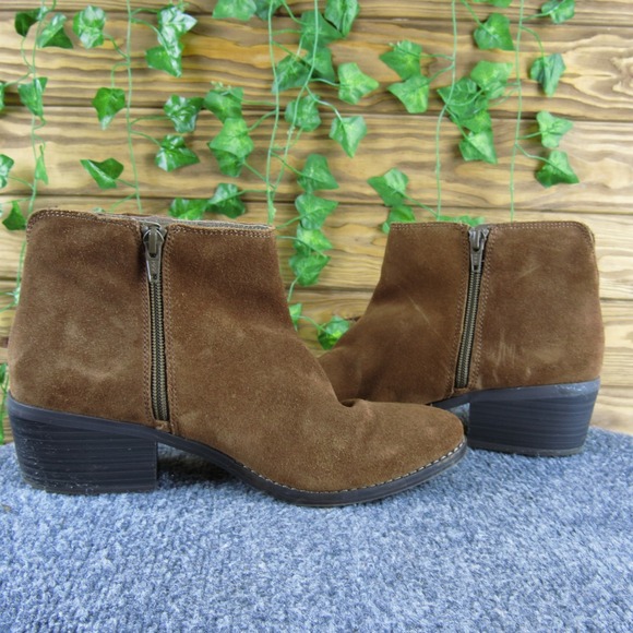 White Mountain Havana Women's Brown Suede Ankle Boots Tassel‎ Zip 8.5M - Picture 5 of 10